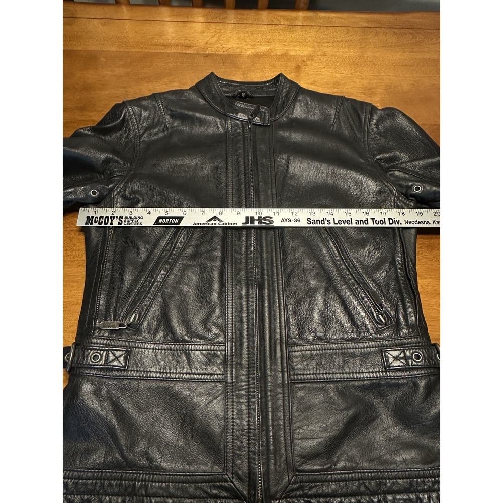 Harley Davidson Genuine Leather Jacket Black Riding Gear Vented Logo Women's Sml - Picture 12 of 15